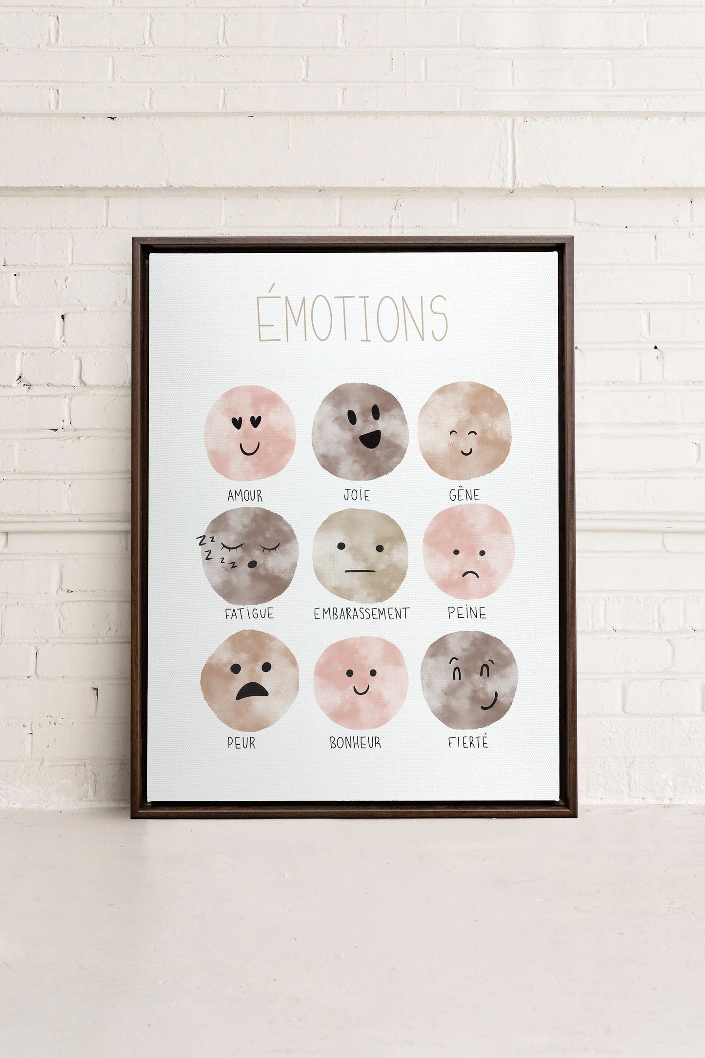 ÉMOTIONS, Oeuvre sur toile étirée