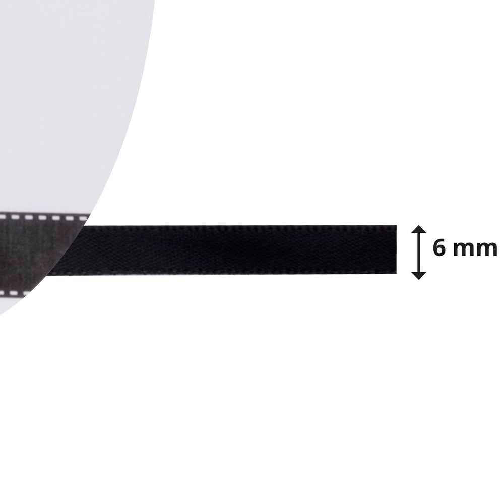 Vaessen Creative Satin Ribbon 6mmx10m Black