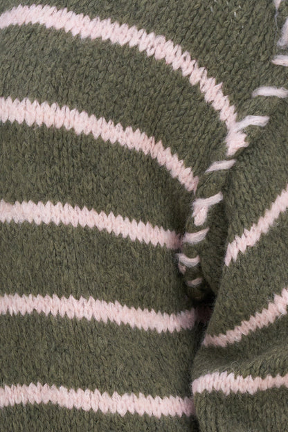 Women's Knit Crew-Neck Sweater, Long Sleeves & Color-Block Stripes