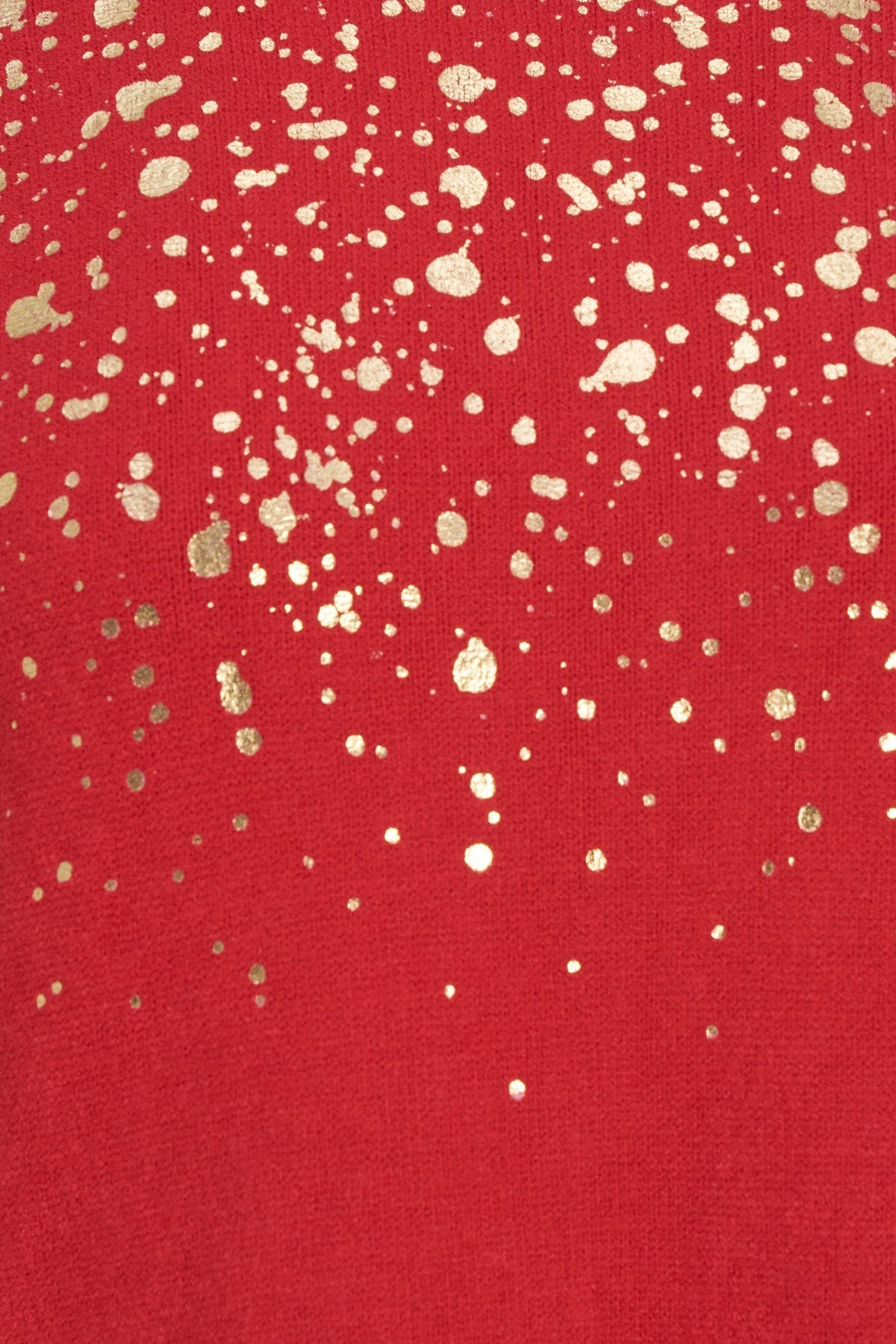 Women's Foil Polka-Dot Wide Crew-Neck Sweater, Elbow-Length Sleeves