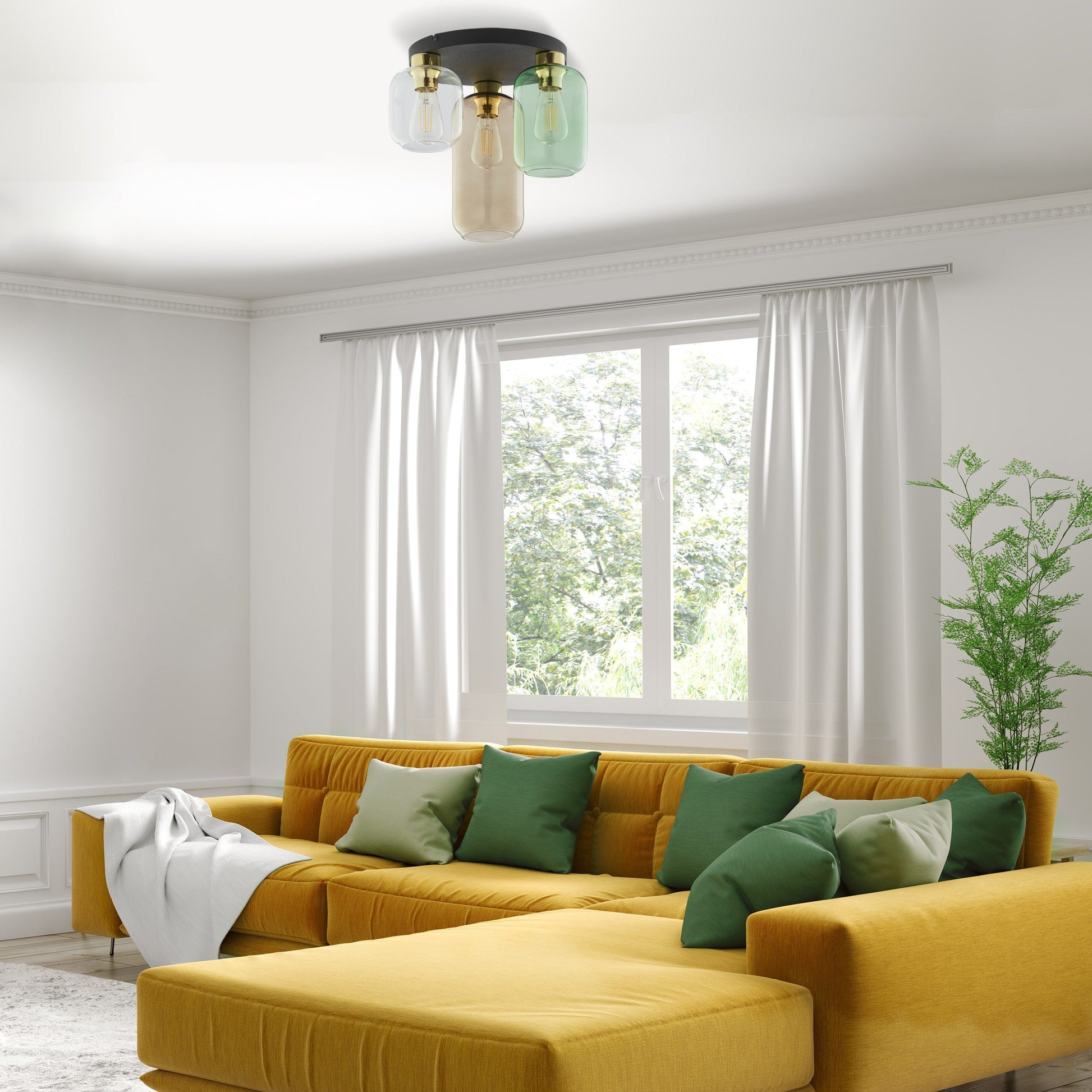 Marco Mid-Century Modern Flush Mount Light 3 - AURABAGS SHOP