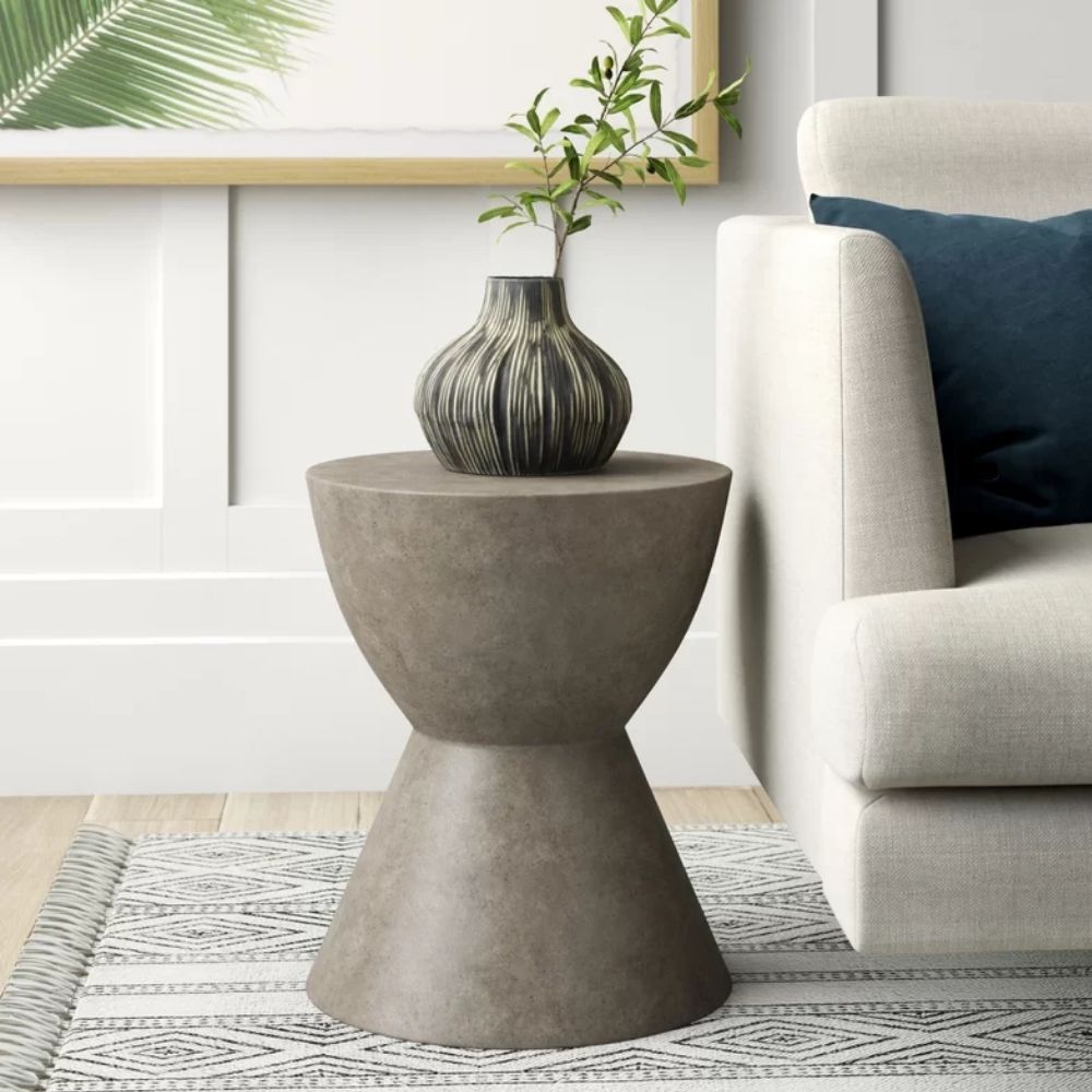 Roger Beton Terrazzo Beistelltisch Mid-Century