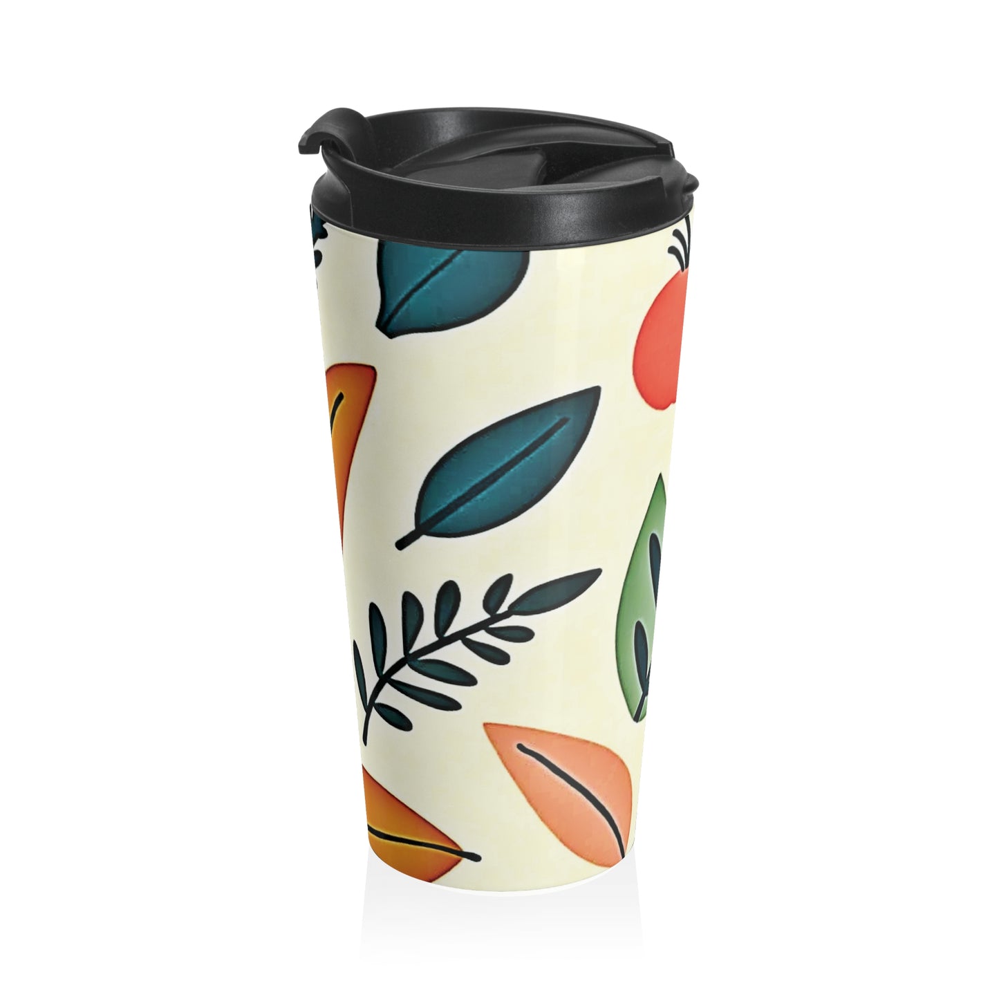 Floral Folk Art Stainless Steel Travel Mug - AURABAGS SHOP
