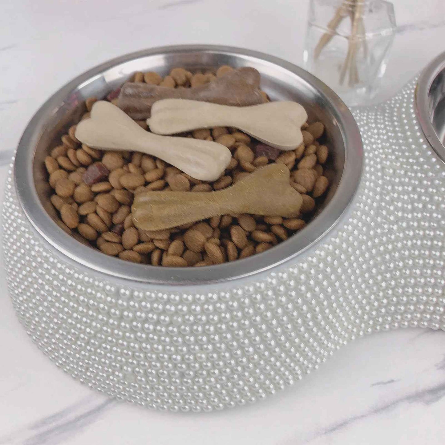 Bedazzle Me Rhinestone Dog Bowl | Decorative Sparkle Pet Bowl