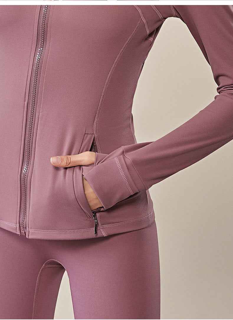 Hooded Sportswear Women’s Outerwear – Breathable Workout Jacket
