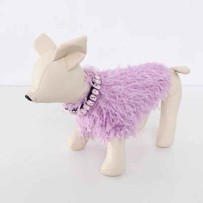 Gatsby Ruffle Knit Dog Sweater | Textured Cozy Dog Sweater