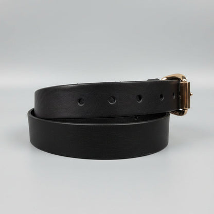 Keldon Women’s Italian Leather Belt with Rose Gold Roller Buckle