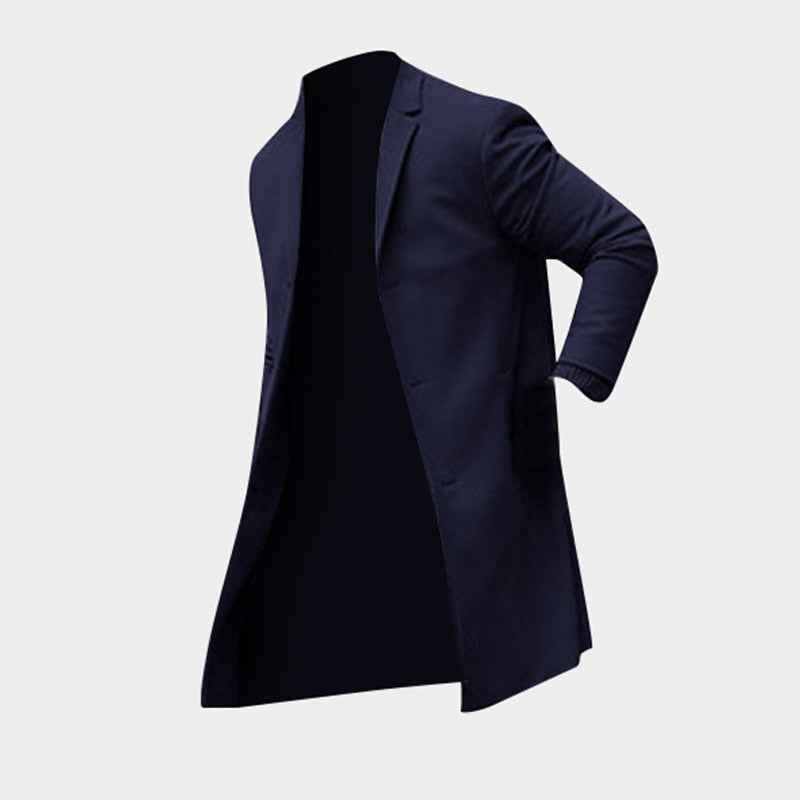 Men's Winter Long Trench Coat