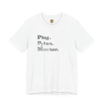 Plug Pylon Mucker T-Shirt - Hockey Hard Worker - Blue Collar Hockey - Maple Stick Hockey - True Fan Gift