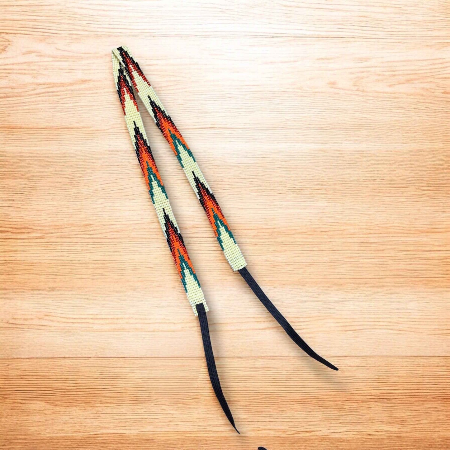 Light Yellow Handmade Beaded Hatband