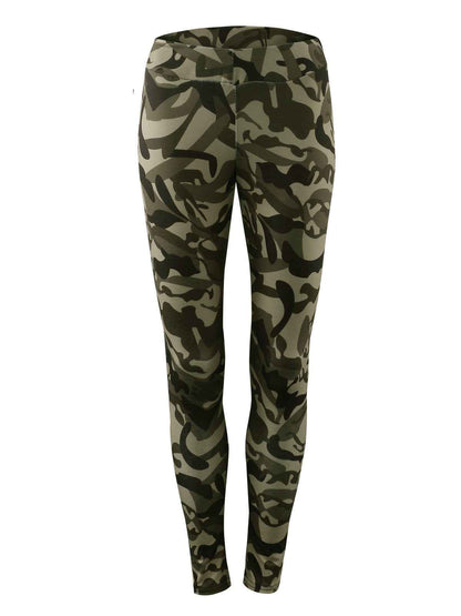 Stitching Camouflage Print Hip-Lifting Yoga Suit – Women’s Sports Fitness Set