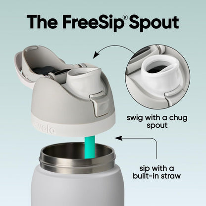 Owala FreeSip Insulated Stainless Steel Water Bottle with Straw for Sports and Travel, BPA-Free, 32oz, Foggy Tide 🍁 All In One Marketplace Canada