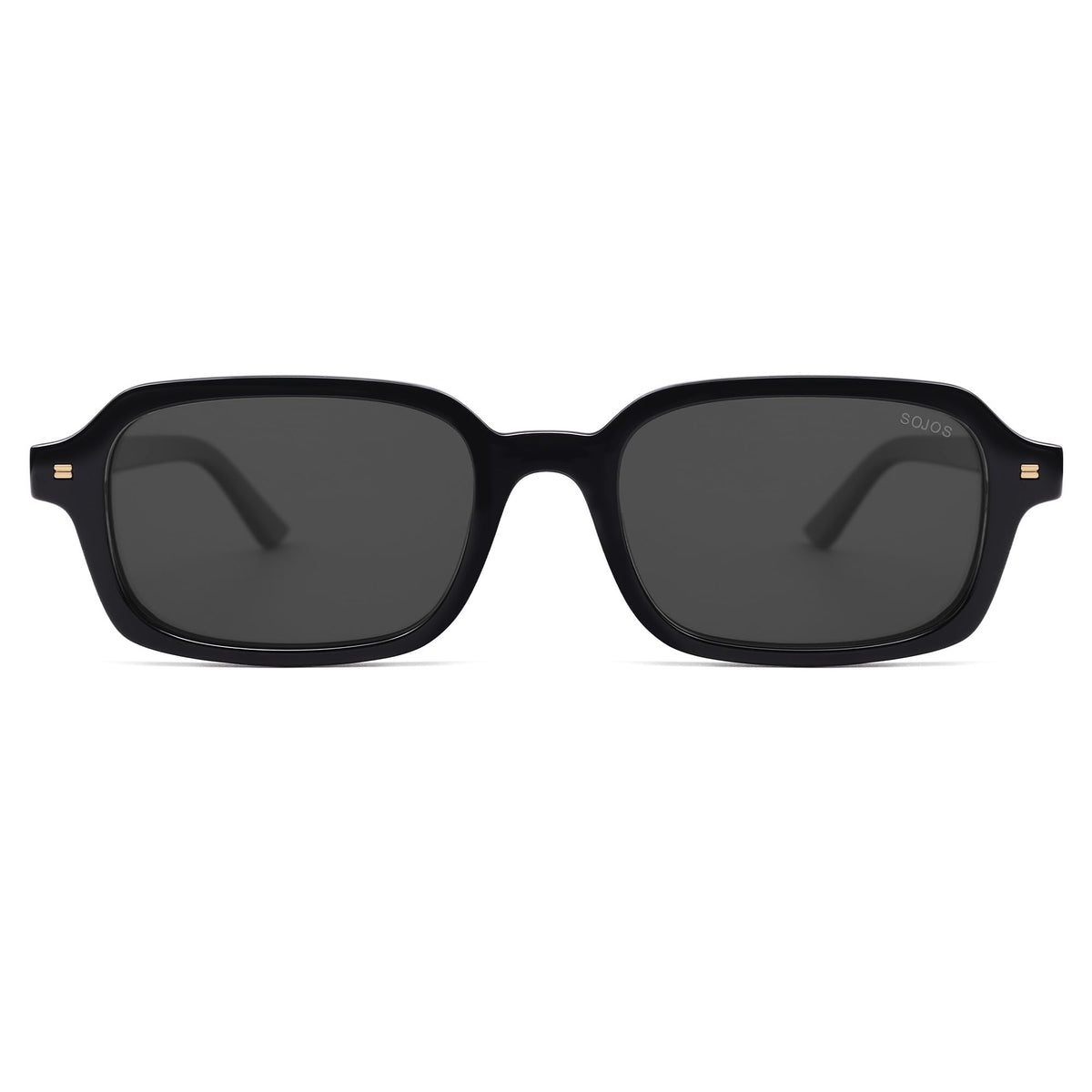 SOJOS Trendy Rectangle Polarized Sunglasses Womens Mens, Small Retro Fashion Thin Slim Square Sunnies SJ2610, Black/Grey 🍁 All In One Marketplace Canada