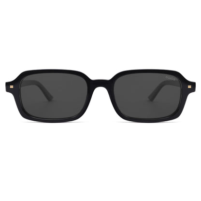 SOJOS Trendy Rectangle Polarized Sunglasses Womens Mens, Small Retro Fashion Thin Slim Square Sunnies SJ2610, Black/Grey 🍁 All In One Marketplace Canada