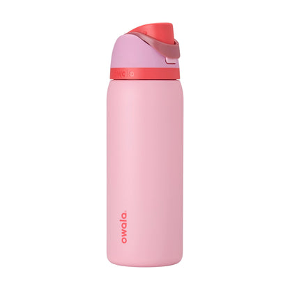 Owala FreeSip Insulated Stainless Steel Water Bottle with Straw for Sports and Travel, BPA-Free Sports Water Bottle, 32 oz, Pink, Angel Food Cake 🍁 All In One Marketplace Canada