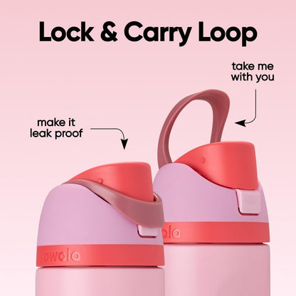 Owala FreeSip Insulated Stainless Steel Water Bottle with Straw for Sports and Travel, BPA-Free Sports Water Bottle, 32 oz, Pink, Angel Food Cake 🍁 All In One Marketplace Canada