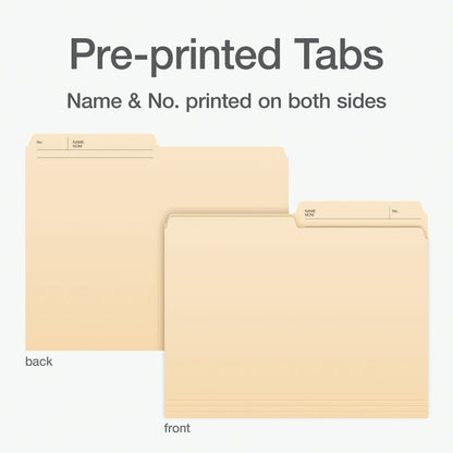 Pendaflex File Folders, 1/2 Cut Tab, 11 pt, Letter Size, Manila, Recycled Paper, Carton of 250, Durable & Reversible File Organizers for Office, Home & School Filing Systems 🍁 All In One Marketplace Canada