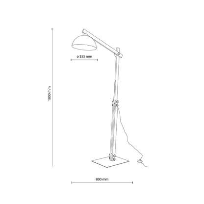 OSLO Black Scandinavian Floor Lamp for Living Room, Bedroom & Office – Modern Minimalist Lighting - AURABAGS SHOP