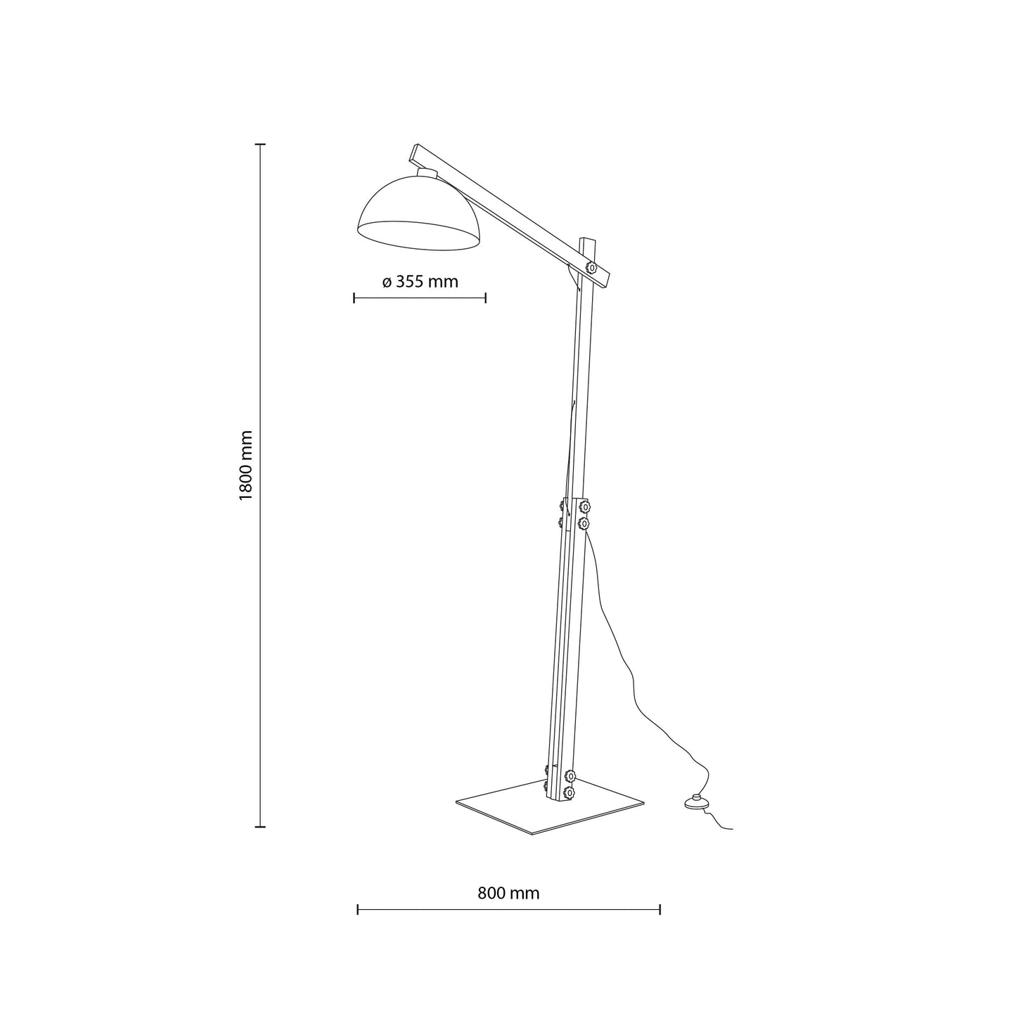 OSLO White Scandinavian Floor Lamp  (Clearance) - AURABAGS SHOP