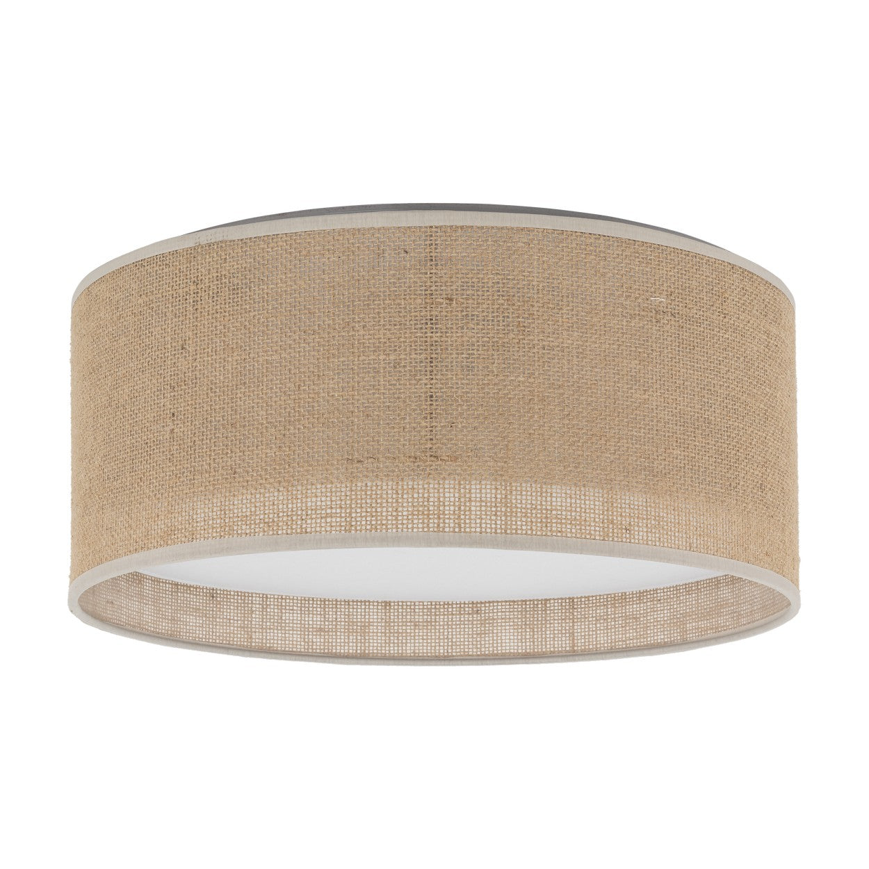 JUTE Natural Flush Mount Ceiling Light for Bedroom, Hallway & Living Room