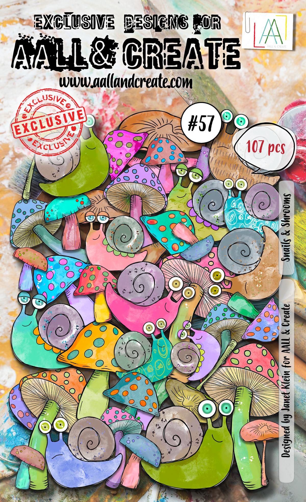 AALL and Create Ephemera Die-Cuts - Snails & Shrooms