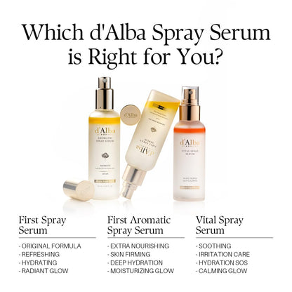 d'alba Piedmont Italian White Truffle First Spray Serum, Vegan Skin Care, Hydrating Face Moisturizer, Glow Serum for Radiant Skin, Non Comedogenic, All In One Mist, Korean skincare, 50ml 🍁 All In One Marketplace Canada