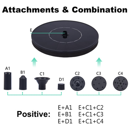 Yeomi Solar Fountain, Floating Solar Water Pump for Bird Bath, Outdoor Water Fountain No Battery or Electricity Needed, Easy to Use for Garden, Pond, Patio 🍁 All In One Marketplace Canada