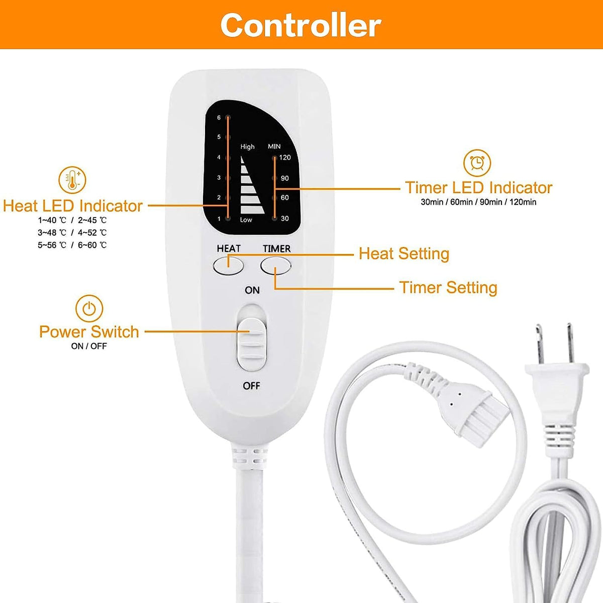 Heating Pad Electric Heat Pad, Hot Heated Pad,Moist Heat Heating Pad Moist and Dry Heat,Multiple Temp and Timer Settings 🍁 All In One Marketplace Canada