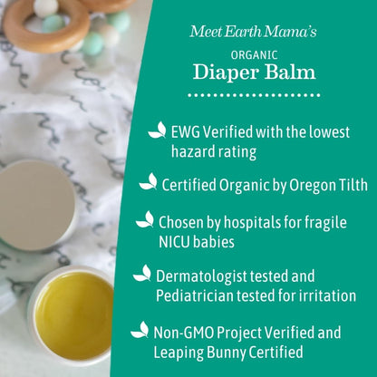 Earth Mama Organic Baby Diaper Balm, 60ml 🍁 All In One Marketplace Canada