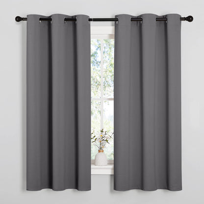 NICETOWN Blackout Curtains 2 Panels for Bedroom- Thermal Insulated Grommet Blackout Curtains 63 Inches Long for Living Room/Kitchen Rideaux occultants (2 Panels, W42 x L63 -Inch,Grey) 🍁 All In One Marketplace Canada