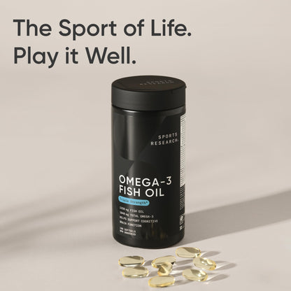 Sports Research® Triple Strength Omega 3 Fish Oil - Burpless Supplement w/EPA & DHA Fatty Acids from Wild Alaskan Pollock - Supports Cognitive Health & Brain Function for Men & Women - 1250mg, 180ct 🍁 All In One Marketplace Canada