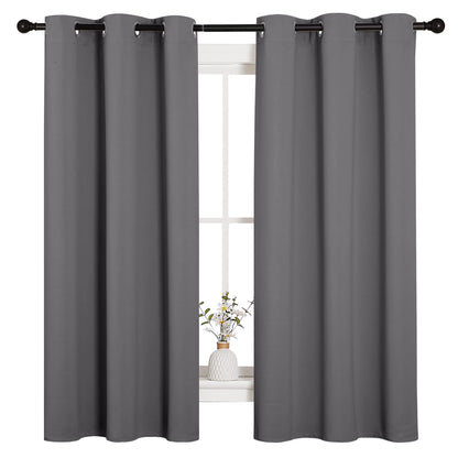 NICETOWN Blackout Curtains 2 Panels for Bedroom- Thermal Insulated Grommet Blackout Curtains 63 Inches Long for Living Room/Kitchen Rideaux occultants (2 Panels, W42 x L63 -Inch,Grey) 🍁 All In One Marketplace Canada