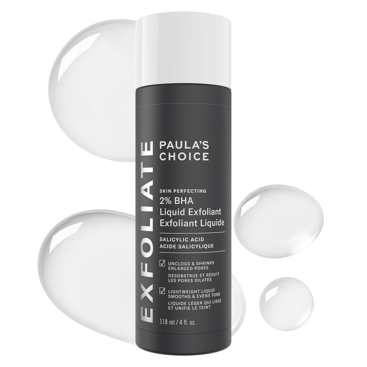 Paula's Choice SKIN PERFECTING 2% BHA Liquid Salicylic Acid Exfoliant, Daily Facial Exfoliator for Enlarged Pores, Wrinkles & Fine Lines, Fragrance-Free, Full Size - 118 ml 🍁 All In One Marketplace Canada