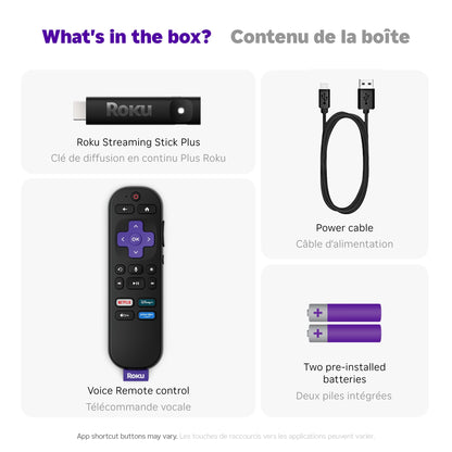 Roku® Streaming Stick™ Plus 2025 – 4K and HDR Roku Streaming Device for TV with Voice Remote – Free and Live TV 🍁 All In One Marketplace Canada
