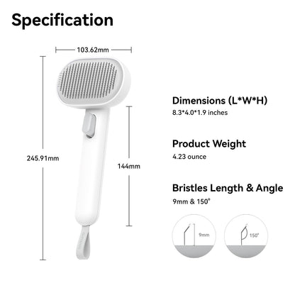 aumuca Cat Brush Dog Brush for Shedding, Cat Brushes for Long or Short Haired Cats, Dog Hair Brush Cat Grooming Brush Cat Comb Cat Deshedding Brush Easily Removes Mats, Tangles, and Loose Fur, White 🍁 All In One Marketplace Canada