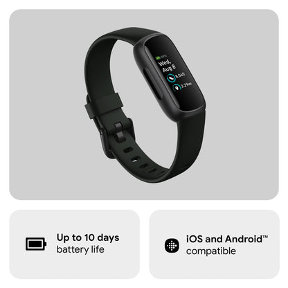 Google Fitbit Inspire 3 Health and Fitness Tracker with Stress Management, Workout Intensity, Sleep Tracking, 24/7 Heart Rate and More, Midnight Zen/black, One Size (S and L Bands Included) 🍁 All In One Marketplace Canada