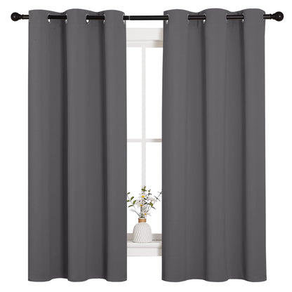 NICETOWN Blackout Curtains 2 Panels for Bedroom- Thermal Insulated Grommet Blackout Curtains 63 Inches Long for Living Room/Kitchen Rideaux occultants (2 Panels, W42 x L63 -Inch,Grey) 🍁 All In One Marketplace Canada