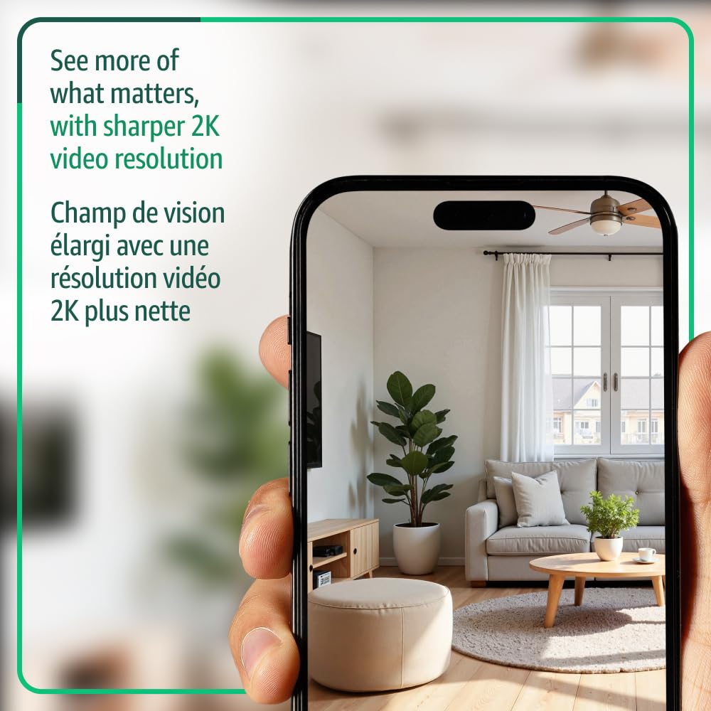 Blink Mini 2K+ (newest model) – Plug-in Home & Pet Security Camera with 2K video resolution, colour night vision, enhanced audio, motion detection – 2 cameras (Black) 🍁 All In One Marketplace Canada