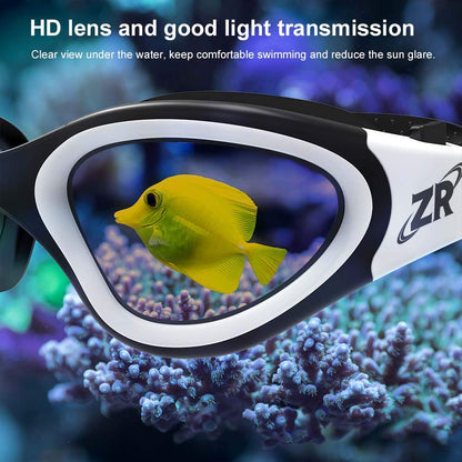 ZIONOR Swimming Goggles G1 Polarized Swim Goggles UV Protection Watertight Anti-Fog Adjustable Strap Comfort fit for Unisex Adult Men and Women-White Frame Gold Lens 🍁 All In One Marketplace Canada