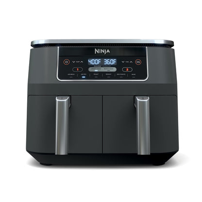 Ninja Foodi 6-in-1 8-qt. (7.6L) 2-Basket Air Fryer DualZone Technology, Match Cook & Smart Finish to Roast, Broil, Dehydrate & More for Quick, Easy Meals, Slate Grey (DZ201C) Canadian Version 🍁 All In One Marketplace Canada