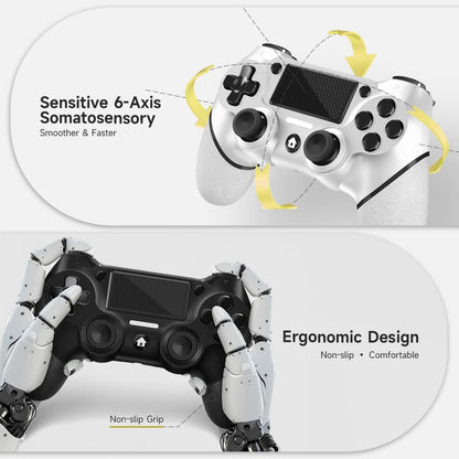 AceGamer 2 Pack for PS4 Controller, Wireless Controller for PS4/Slim/PC, with Non-Slip Grip of Both Sides and USB-C Cable! (Black and White) 🍁 All In One Marketplace Canada