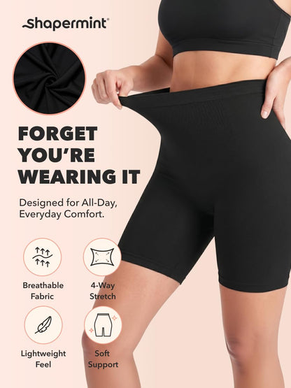 SHAPERMINT All Day Every Day High Waisted Shaper Shorts - Shapewear Women Tummy Control Underwear, Body Shaper for Women Black 🍁 All In One Marketplace Canada
