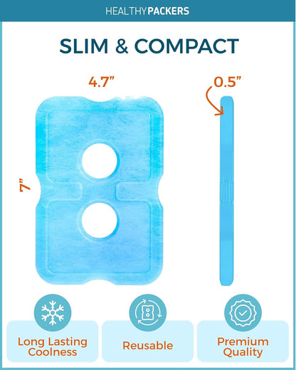 Healthy Packers Ice Packs for Lunch Boxes & Coolers - Freezer Packs - Original Cool Pack | Cooler Accessories for Beach, Camping & Fishing | Slim & Long-Lasting Reusable Ice Pack for Cooler 🍁 All In One Marketplace Canada