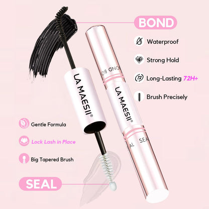 LA MAESII Lash Bond and Seal Waterproof Lash Remover Lash Cluster Glue for Eyelash Clusters DIY Lash Extension Kit at Home Pack 2 🍁 All In One Marketplace Canada
