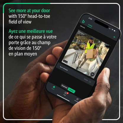 Blink Video Doorbell – Head-to-toe HD view, two-year battery, simple setup. Sync Module Core included – System (Black) 🍁 All In One Marketplace Canada