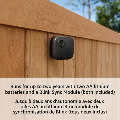 Blink Outdoor 4 – Wireless smart security camera, two-year battery life, 1080p HD day and infrared night live view, two-way talk. Sync Module Core included – 2 camera system 🍁 All In One Marketplace Canada