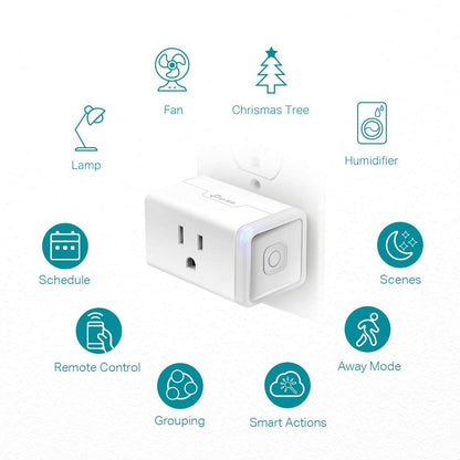 Kasa Smart Plug Mini by TP-Link (HS103P4) - Smart Home WiFi Outlet Works with Alexa, Echo and Google Home, No Hub Required, Remote Control, 2.4GHz WiFi Required, 15 Amp, UL Certified, 4-Pack, White 🍁 All In One Marketplace Canada