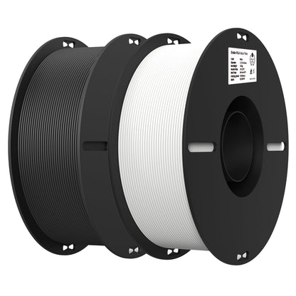 Filament 1.75mm 2 Packs for 3D Printing, Cost-Effective Ender PLA Filament 3D Printers, No-Tangling, Strong Bonding and Overhang Performance Dimensional Accuracy +/-0.02mm, White & Black 🍁 All In One Marketplace Canada