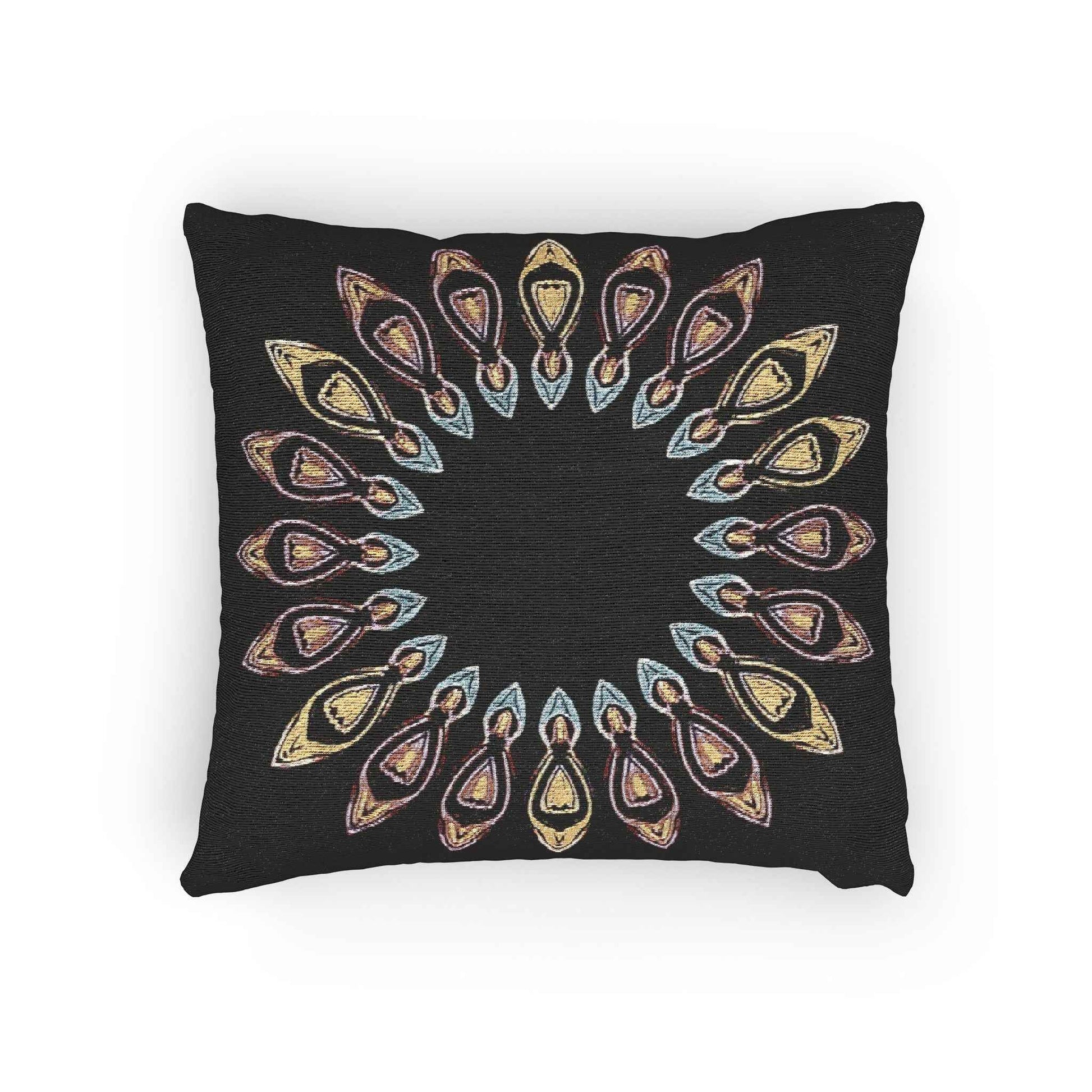 Geometric Pattern Woven Pillow | Decorative Throw Cushion