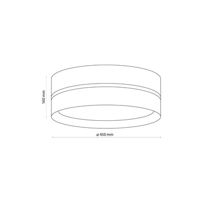 LINOBIANCO Natural Linen Flush Mount Ceiling Light for Bedroom, Hallway & Living Room